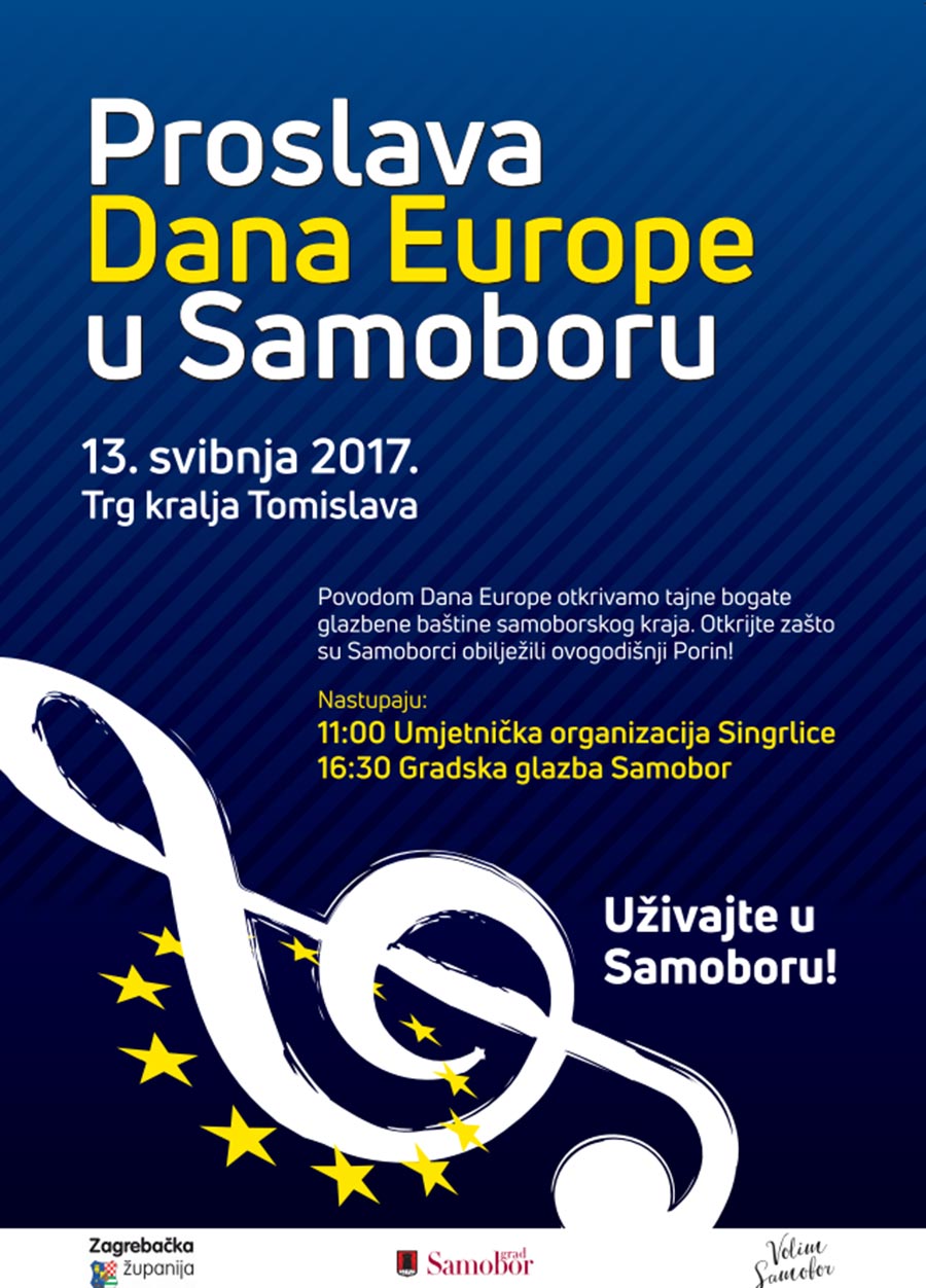 Dan Europe u Samoboru uz koncert Singrlica i Gradske glazbe  