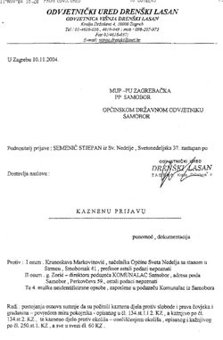 Kaznena prijava protiv naelnika Opine Sveta Nedelja Krunoslava Markovinovia i direktora Komunalca Slobodana Zoria