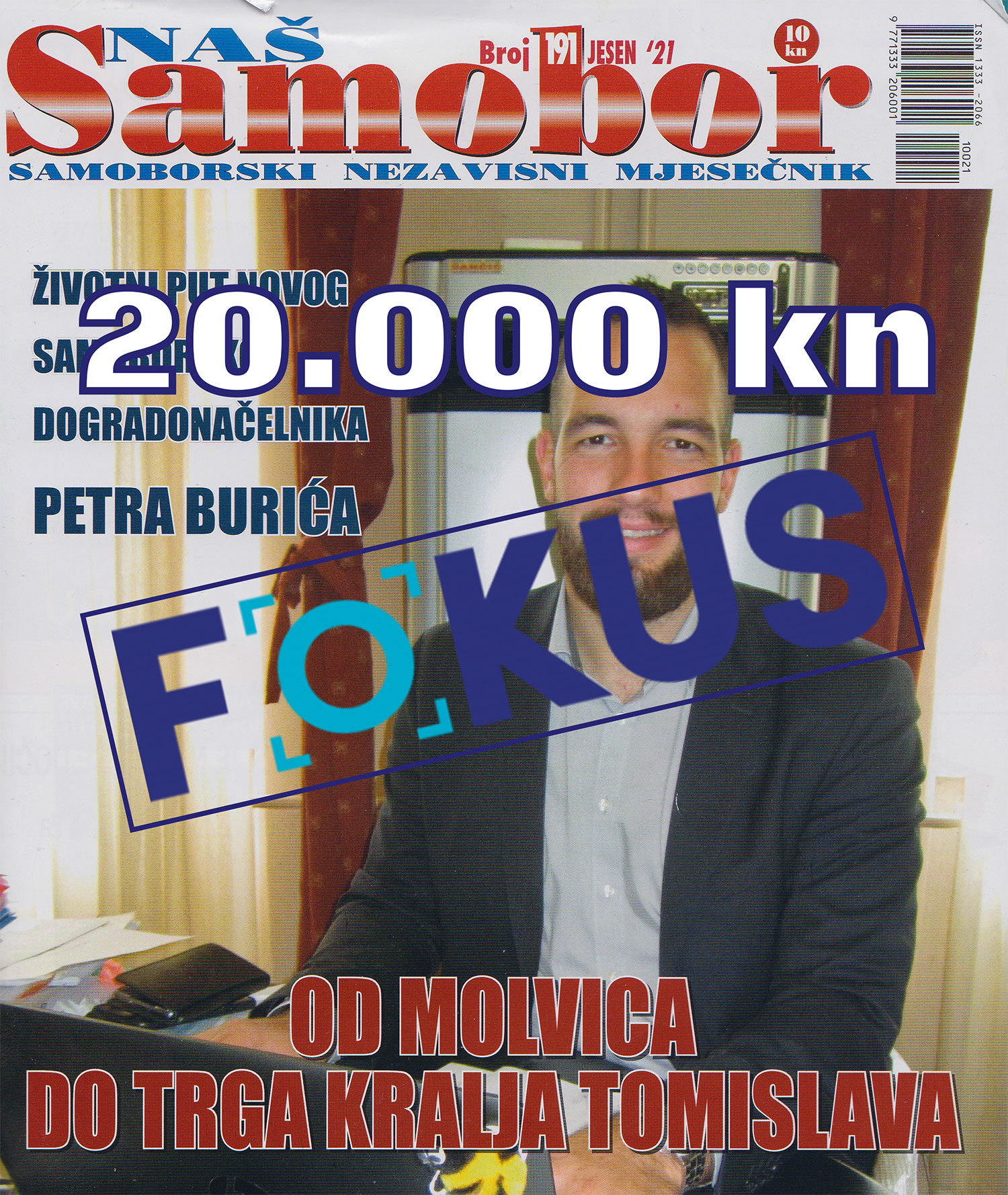 Grad Samobor je samo jedan broj tiskovine Naš Samobor platio 20.000 kuna