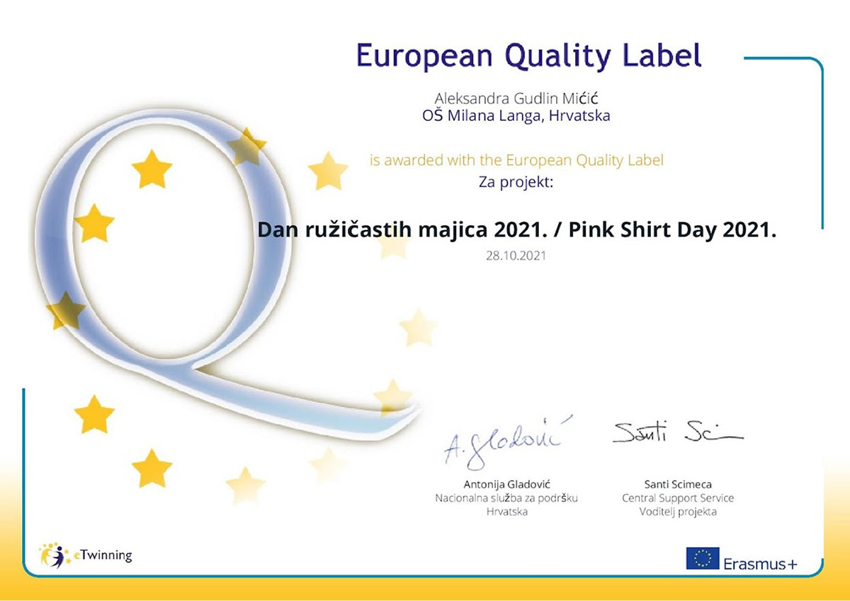Dodijeljene su Europske oznake za kvalitetu rada na eTwinning projektima