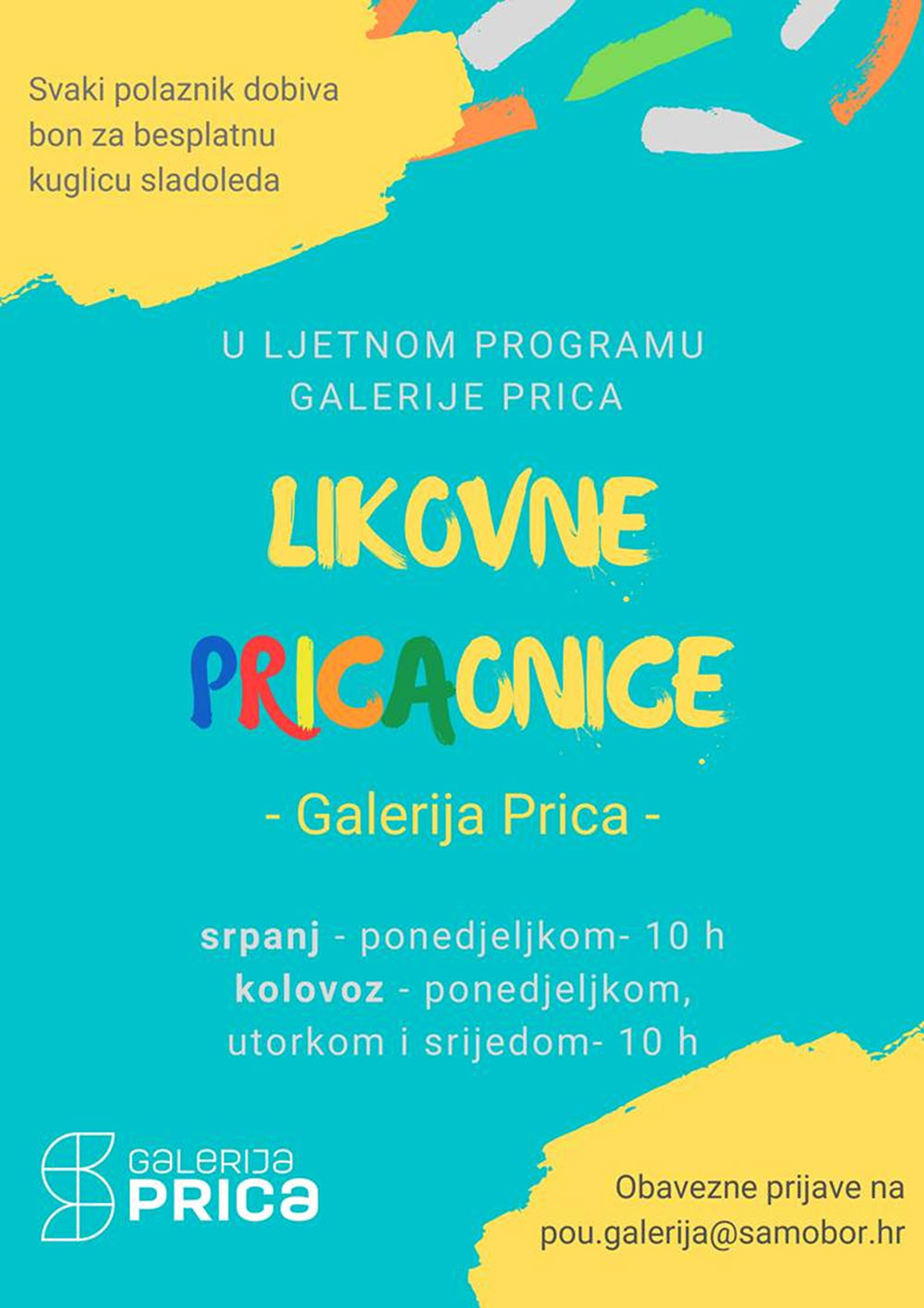 Likovne PRICAonice - edukativne likovne radionice Galerije Prica za osnovnokolce