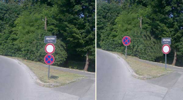Prometni znakovi nasuprot Bogdanovieve ulice
