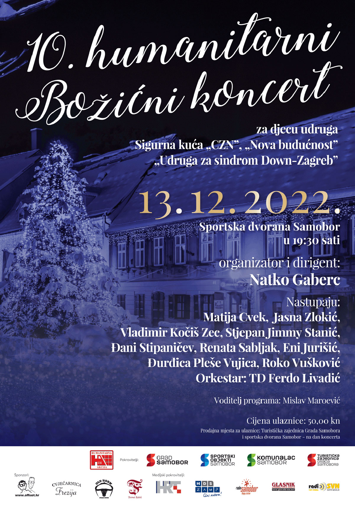 Jubilarni 10. humanitarni Božićni koncert Natka Gaberca